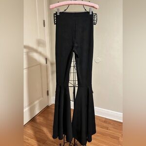 Elegant Black Flare Women's Pants
